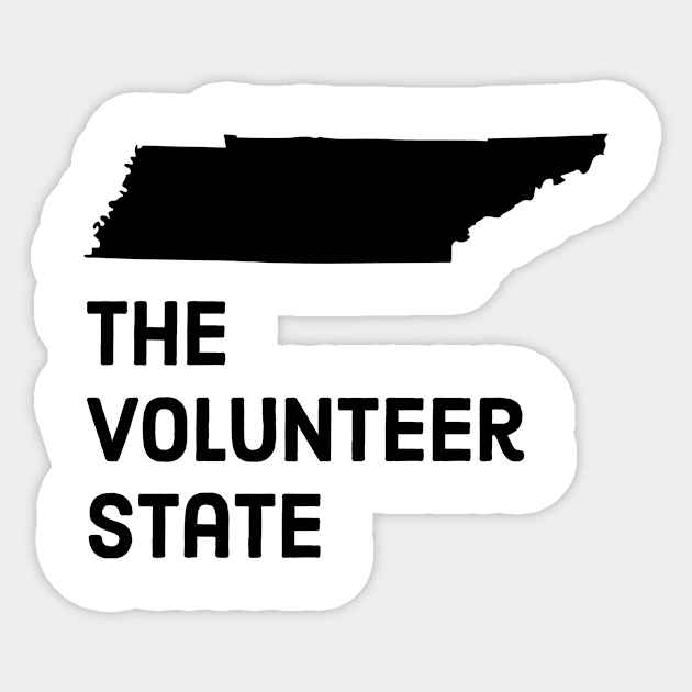 Tennessee - The Volunteer State Sticker by whereabouts